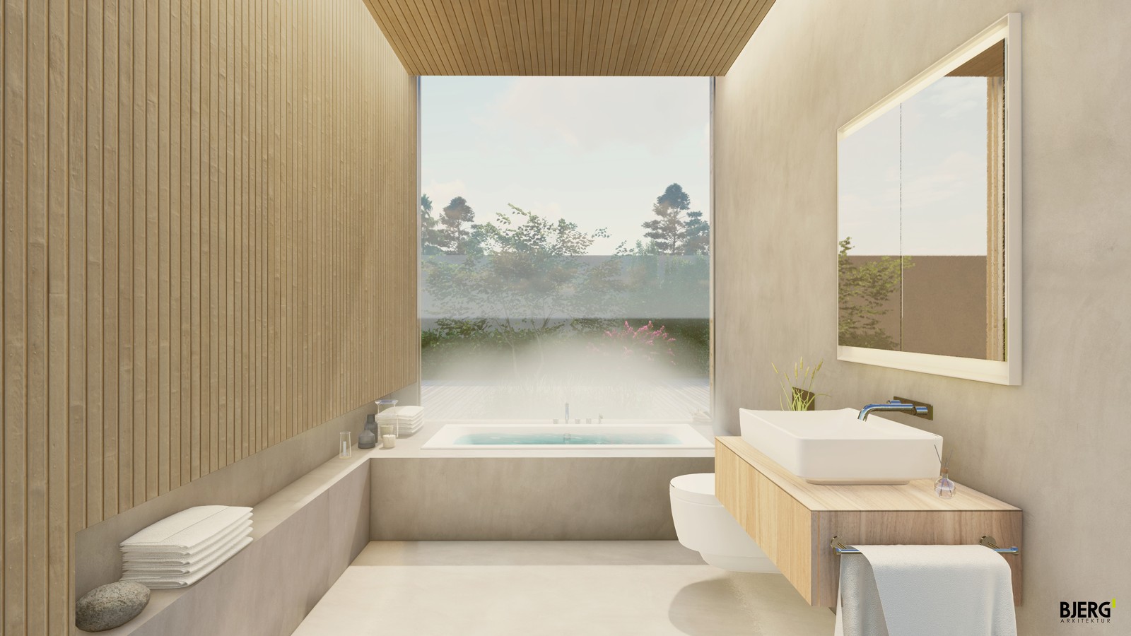 The architectural firm Bjerg Arkitektur focuses on the perception of the senses in bathroom design (© Bjerg Arkitektur) The architectural firm Bjerg Arkitektur focuses on the perception of the senses in bathroom design (© Bjerg Arkitektur)
