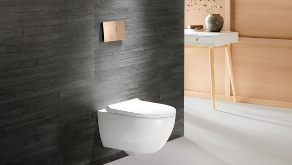 Acanto WC with Turboflush and Sigma70 actuator plate (© Geberit) Acanto WC with Turboflush and Sigma70 actuator plate (© Geberit)