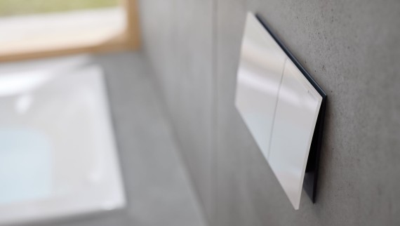 玻璃白色的 Geberit Sigma70 玻璃白色的 Geberit Sigma70