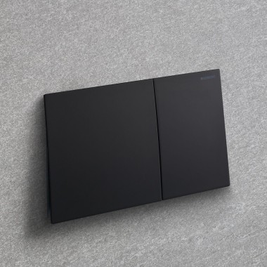 Geberit Sigma70 为黑色哑光,采用易于清洁的涂层 Geberit Sigma70 为黑色哑光,采用易于清洁的涂层