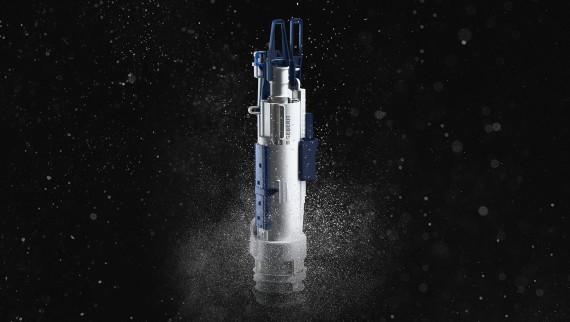 吉博力212型冲水阀(带水滴标识)(图片来源:吉博力) 吉博力212型冲水阀(带水滴标识)(图片来源:吉博力)