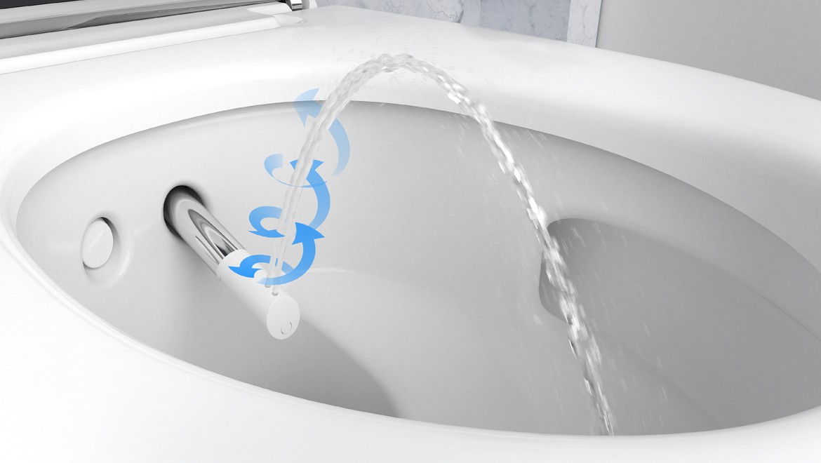 吉博力AquaClean智能座便器WhirlSpray漩柔冲水技术 吉博力AquaClean智能座便器WhirlSpray漩柔冲水技术