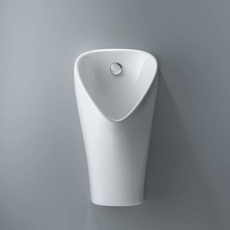 带喷头的 Geberit Narva 小便斗,用于节水运行 带喷头的 Geberit Narva 小便斗,用于节水运行