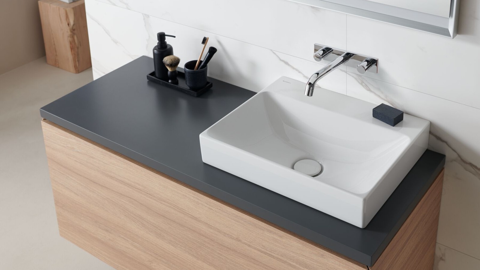 带储物柜的 Geberit ONE 台式洗脸盆 带储物柜的 Geberit ONE 台式洗脸盆