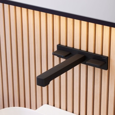 Geberit ONE 方形壁装龙头,黑色哑光 Geberit ONE 方形壁装龙头,黑色哑光