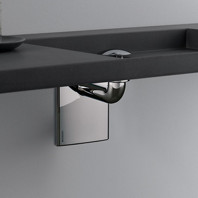 Geberit P-trap for washbasins, space-saving model Geberit P-trap for washbasins, space-saving model