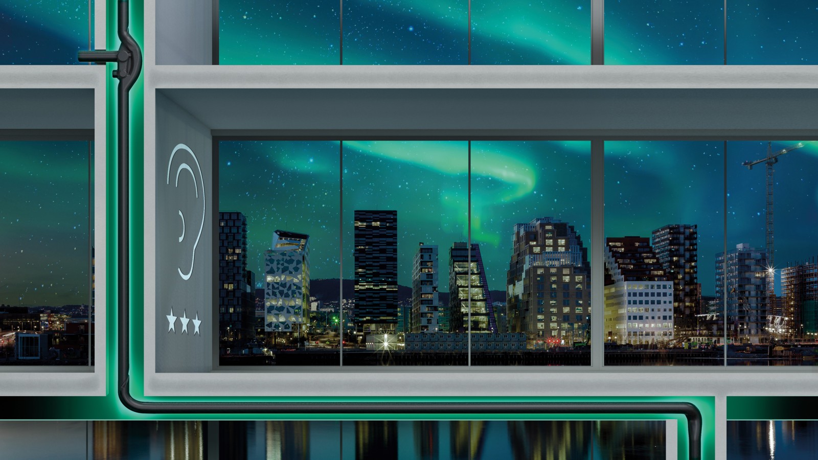 专为高层建筑设计的吉博力Silent-db20 SuperTube排水系统，可应对大流量排水需求，并满足严苛的隔声标准。