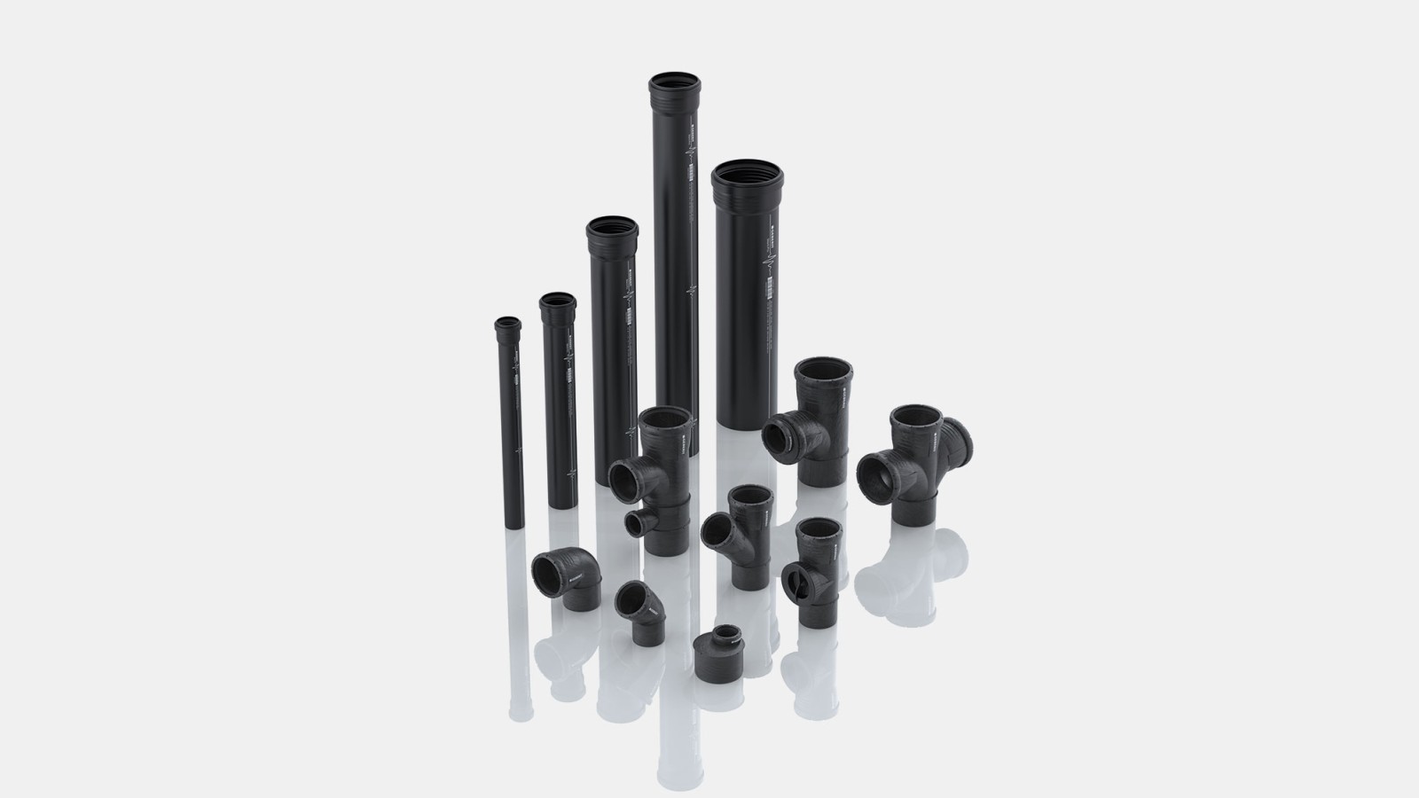 Geberit Silent-Pro 排水系统的配件和管道 Geberit Silent-Pro 排水系统的配件和管道