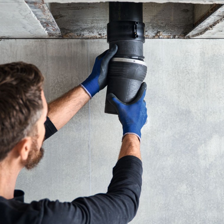 安装吉博力 db20 静音管道偏移接头 安装吉博力 db20 静音管道偏移接头