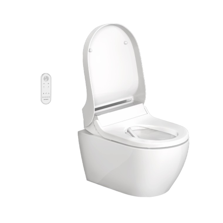 带开放式座便盖的 Geberit AquaClean Mera 智能座便器