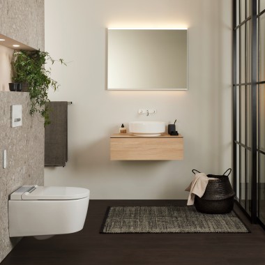 酒店的 Geberit AquaClean Sela 智能坐便器 酒店的 Geberit AquaClean Sela 智能坐便器
