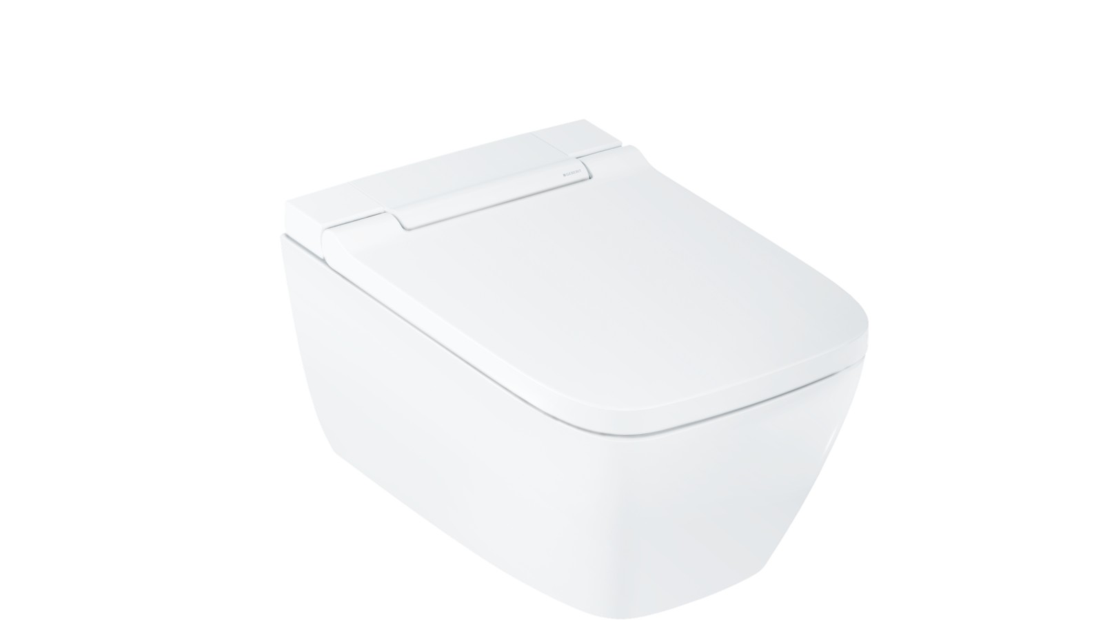 采用高山白设计盖罩的 Geberit AquaClean Sela 智能坐便器的方形型号 采用高山白设计盖罩的 Geberit AquaClean Sela 智能坐便器的方形型号