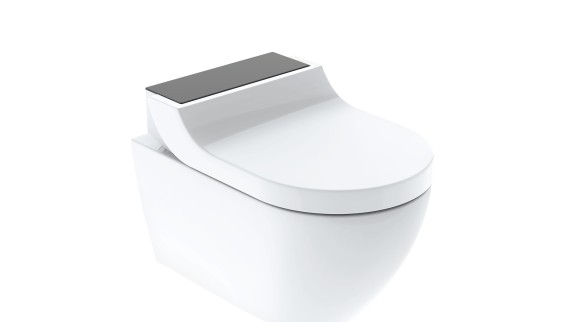 带黑色玻璃盖罩的 Geberit AquaClean Tuma