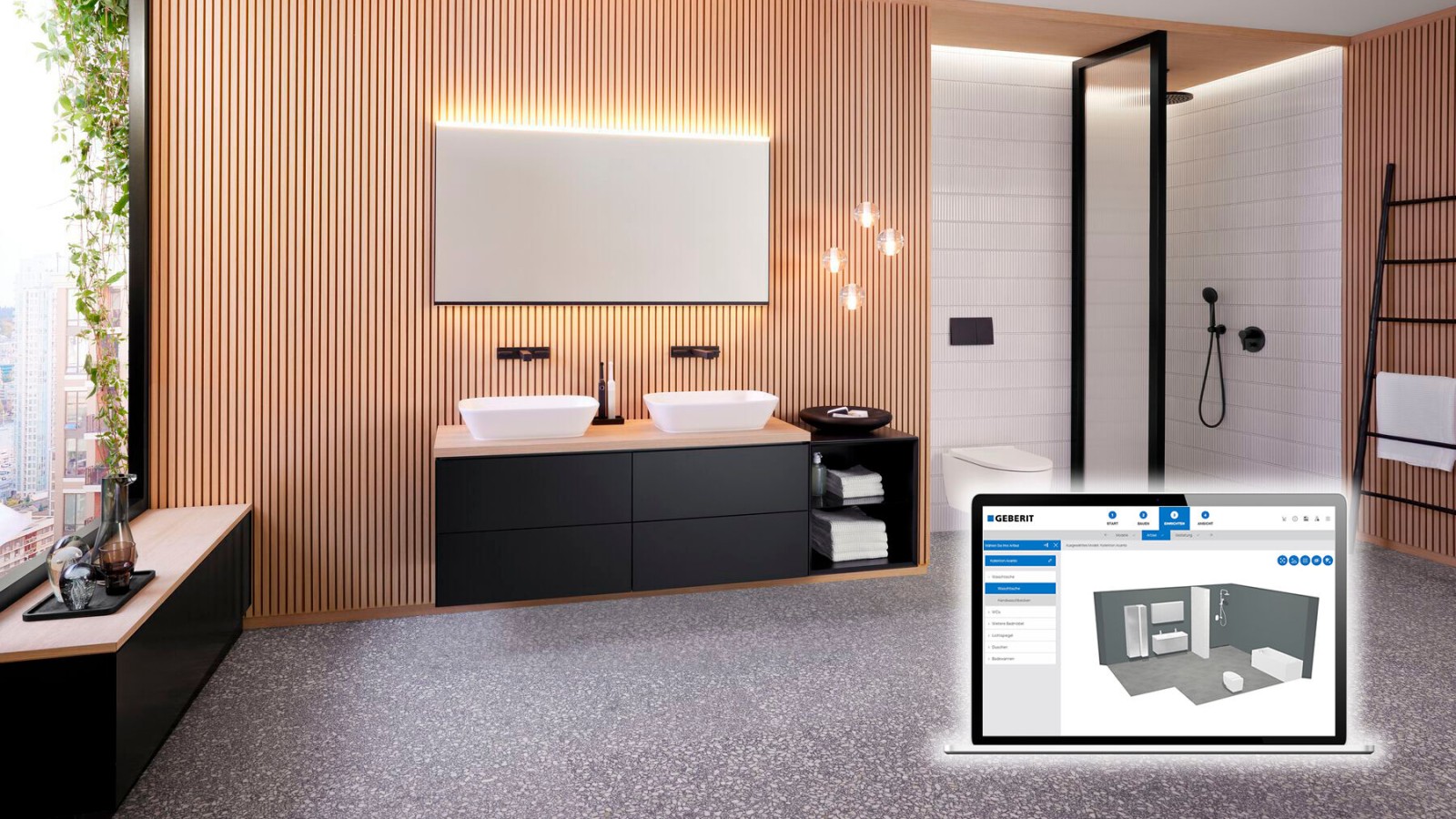 使用吉博力 3D 卫浴规划工具规划浴室 使用吉博力 3D 卫浴规划工具规划浴室