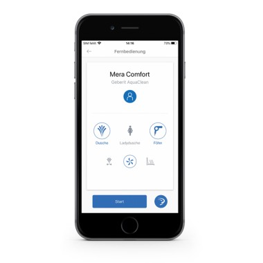 用于操作冲洗式座便器的Geberit Home App 用于操作冲洗式座便器的Geberit Home App