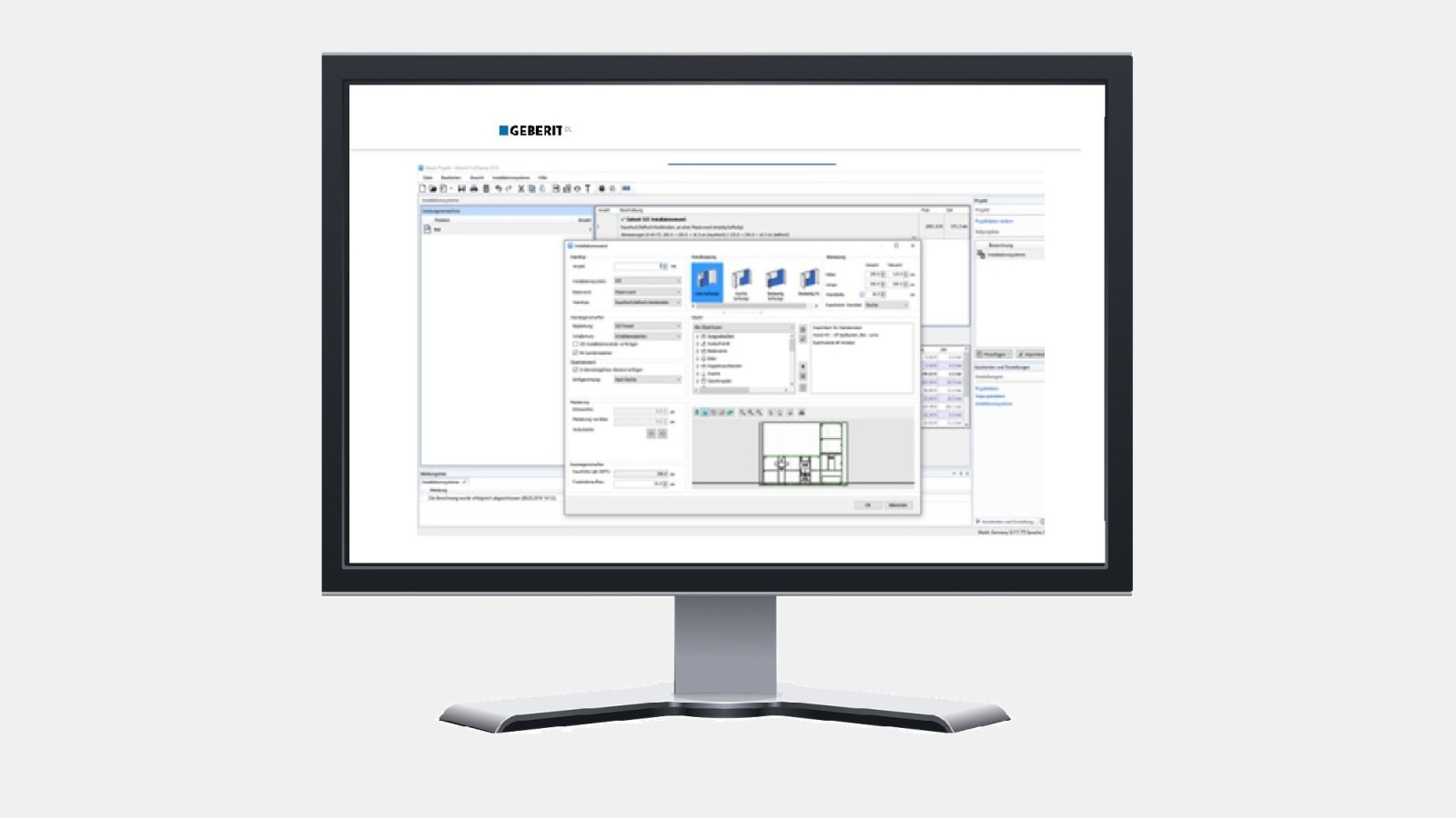 吉博力为专业人员提供各种数字规划工具,比如 Geberit ProPlanner 吉博力为专业人员提供各种数字规划工具,比如 Geberit ProPlanner