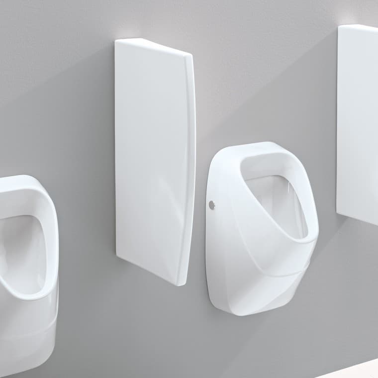 由卫浴陶瓷制成的吉博力隔板,带隐蔽式紧固件 由卫浴陶瓷制成的吉博力隔板,带隐蔽式紧固件