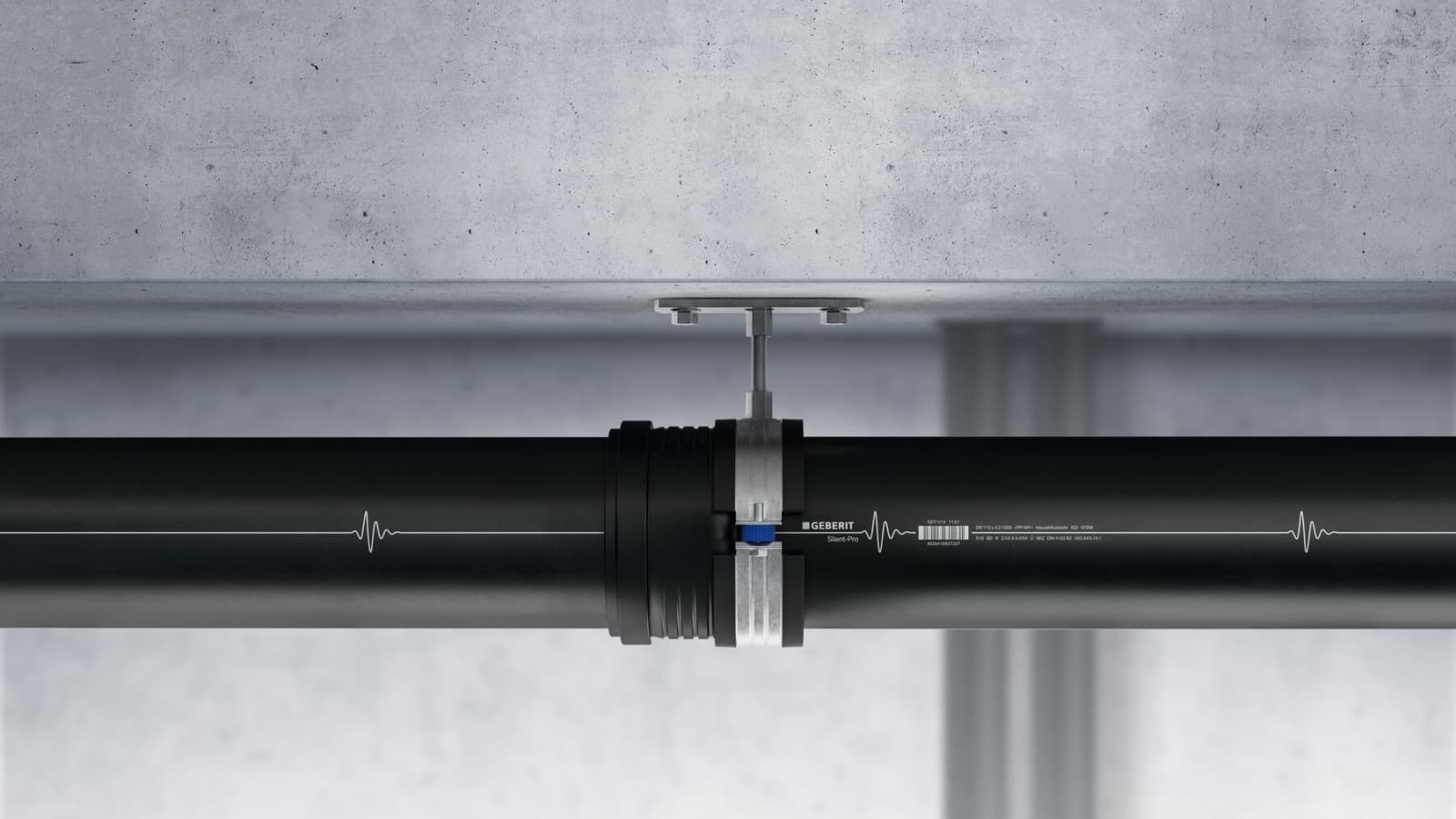 配备吉博力排水系统的一栋公寓楼横截面 配备吉博力排水系统的一栋公寓楼横截面