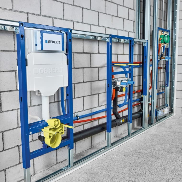 Duofix系统墙面,包括用于卫生间的组件、用于洗脸盆的组件和用于淋浴的组件 Duofix系统墙面,包括用于卫生间的组件、用于洗脸盆的组件和用于淋浴的组件